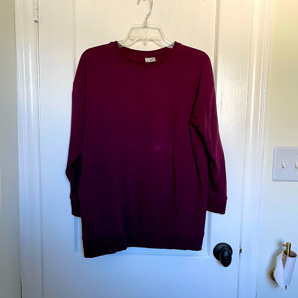 H&M Maroon Crewneck Sweatshirt